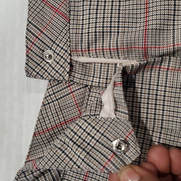 Divided Plaid Pleated school girl  Preppy  Micro Mini Skirt - Picture 6 of 8